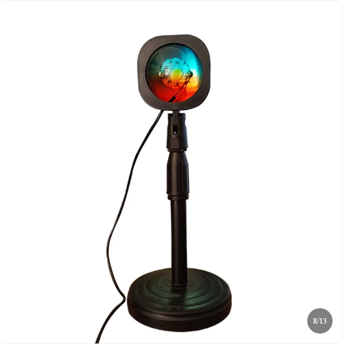 Aurora Sunset Projector Lamp on its adjustable black stand